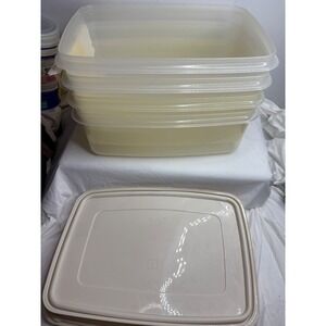 Tupperware Modular Mates Rectangular Food Storage Containers 4 Piece Set